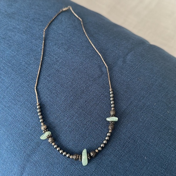 Necklace sterling silver with hematite beads vintage 19” - Picture 10 of 10